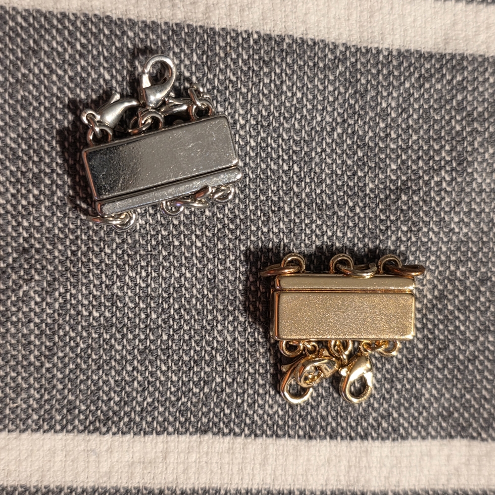 Silver and Gold Multi-Strand Clasps